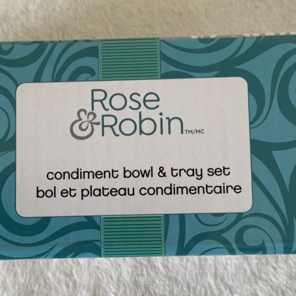 Condiment Bowl & Tray Set - Red and Green NWOT - Picture 3 of 6